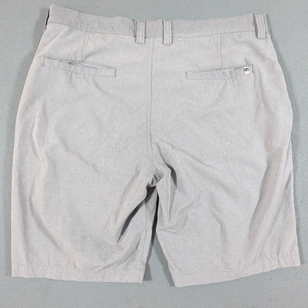 Travis Mathew Golf Shorts Mens Size 34 Gray Heather Performance Stretch Casual